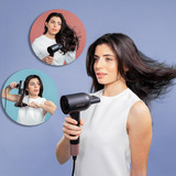 Cecotec 4454, Secador de pelo negro/Oro rojo