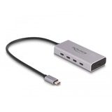 DeLOCK DeLock USB 10 Gbps USB Type-C Hub con 4 x USB Type-C + 1 x USB Type-C PD 85 Watt, Hub USB gris