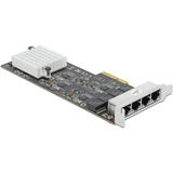 DeLOCK PCI Express x4 a 4 x RJ45 2,5 GbE, Adaptador de red 