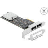 DeLOCK PCI Express x4 a 4 x RJ45 2,5 GbE, Adaptador de red 