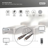 Digitus AK-330127-200-S, Cable negro
