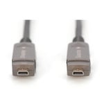 Digitus Cable híbrido de fibra óptica HDMI / Micro HDMI, UHD 4K negro