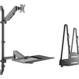 Digitus Estación de trabajo de bipedestación flexible para montaje a la pared, monitor único, Soporte de monitor negro, monitor único, 8 kg, 43,2 cm (17"), 81,3 cm (32"), 100 x 100 mm, Ajustes de altura, Negro