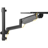 Digitus Estación de trabajo de bipedestación flexible para montaje a la pared, monitor único, Soporte de monitor negro, monitor único, 8 kg, 43,2 cm (17"), 81,3 cm (32"), 100 x 100 mm, Ajustes de altura, Negro