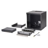 Digitus Set de red SOHO Pro 10" 315x300 mm (AnxF), Armario IT negro