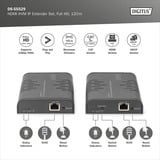 Digitus Set extensor KVM IP HDMI Full HD, Switch KVM negro