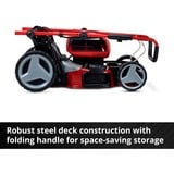 EINHELL GE-CM 36/47 S HW Li Batería Negro, Rojo, Cortacésped rojo/Negro, 47 cm, 3 cm, 6,5 cm, 700 m², 75 L, 3300 RPM