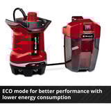 EINHELL Power X-Change Bomba de agua sucia a batería GE-DP 18/25 Li - Solo, 18 Voltios, Bombas presión e inmersión rojo/Negro