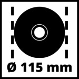 EINHELL TE-AG 115 amoladora angular 11000 RPM 720 W 11,5 cm 1,88 kg rojo/Negro, 11000 RPM, Negro, Rojo, Plata, Corriente alterna, 720 W, 230 V, 50 Hz
