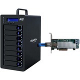 HighPoint RocketStor 6438TS External SAS/SATA RAID Tower, Caja de unidades negro