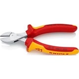 KNIPEX X-Cut Alicates de corte diagonal amarillo, Alicates de corte diagonal, Acero cromo vanadio, De plástico, Rojo/naranja, 16 cm, 175 g