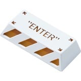 Keychron Tecla artesanal Enter de aleación de aluminio, Cubierta de teclado blanco/Naranja