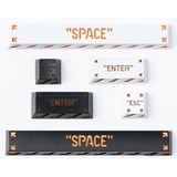 Keychron Tecla artesanal Enter de aleación de aluminio, Cubierta de teclado blanco/Naranja