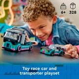 LEGO Coche de Carreras y Camión de Transporte, Juegos de construcción Juego de construcción, 6 año(s), Plástico, 328 pieza(s), 519 g