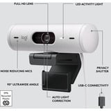 Logitech Brio 500 Cámaras web, Webcam blanco/Negro, 4 MP, 1920 x 1080 Pixeles, Full HD, 60 pps, 1280x720@60fps, 1920x1080@30fps, 1080p, 720p