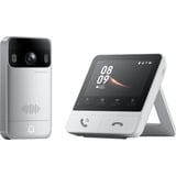 SwitchBot Timbre de video con pantalla, Timbre de la puerta blanco/Plateado