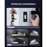 SwitchBot Timbre de video con pantalla, Timbre de la puerta blanco/Plateado