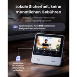 SwitchBot Timbre de video con pantalla, Timbre de la puerta blanco/Plateado