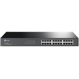 TP-Link TL-SG1024 No administrado Gigabit Ethernet (10/100/1000) 1U Negro, Interruptor/Conmutador negro, No administrado, Gigabit Ethernet (10/100/1000), Bidireccional completo (Full duplex), Montaje en rack, 1U, Minorista