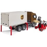 bruder Scania Super 560R camión logístico con montacargas integrado, Automóvil de construcción 