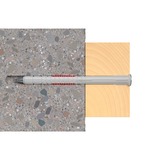 fischer Taco de vástago largo DuoXpand 10x140 T R, Pasador gris claro/Rojo