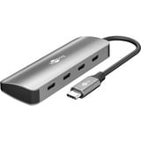 goobay Goobay Slim 4-Port USB-Hub Tipo-C, Hub USB gris