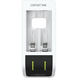 Ansmann Comfort Mini Pilas de uso doméstico CC, USB, Cargador blanco/Negro, Níquel-metal hidruro (NiMH), AA, AAA