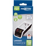 Ansmann Comfort Mini Pilas de uso doméstico CC, USB, Cargador blanco/Negro, Níquel-metal hidruro (NiMH), AA, AAA