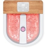 Beurer Baño de burbujas para pies FB 65, Baño para pies blanco/Madera