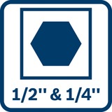 Bosch Llave de impacto a batería GDX 18V-285 Professional solo, 18Volt, Tornillo de percusión azul