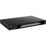 D-Link DGS-1520-28MP switch Gestionado L3 Gigabit Ethernet (10/100/1000) Energía sobre Ethernet (PoE) 1U Negro, Interruptor/Conmutador Gestionado, L3, Gigabit Ethernet (10/100/1000), Energía sobre Ethernet (PoE), Montaje en rack, 1U