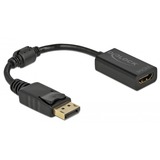 DeLOCK 61011 adaptador de cable de vídeo 0,15 m DisplayPort HDMI Negro negro, 0,15 m, DisplayPort, HDMI, Macho, Hembra, Derecho