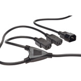 Digitus Cable de conexión en Y, Cable Y negro