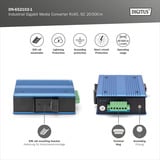 Digitus Convertidor de medios Gigabit industrial RJ45, SC 20 km 