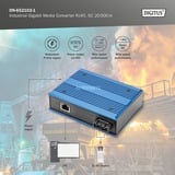 Digitus Convertidor de medios Gigabit industrial RJ45, SC 20 km 