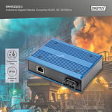 Digitus Convertidor de medios Gigabit industrial RJ45, SC 20 km 