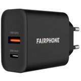 Fairphone Dual-port 30W Charger (EU), Cargador negro