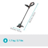 GARDENA Recortadora de césped a batería EasyTrim 25/18V P4A solo, Cortabordes gris/Turquesa