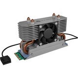 ICY BOX IB-M2HSF-702 Bloque de radiador, Cuerpo de refrigeración plateado, Bloque de radiador, Plata, 75 mm, 24 mm, 52 mm, 9,3 cm