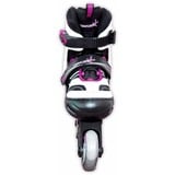Muuwmi Patines en línea infantiles ajustables Talla 33-36 rosa neón/Negro