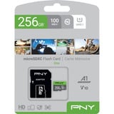 PNY Elite microSD 256 GB, Tarjeta de memoria gris/Verde