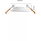 Philips Hue Hue White & Color Ambiance luz empotrada delgada 90 mm, Luz de LED blanco