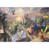 Schmidt Spiele Thomas Kinkade Studios: Disney - La Bella y la Bestia en lata nostálgica, Puzzle 