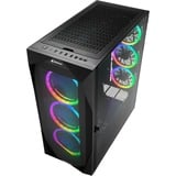 Sharkoon REV300 Torre Negro, Cajas de torre negro, Torre, PC, Negro, ATX, EATX, micro ATX, Mini-ITX, Vidrio templado, Ventiladores de la caja