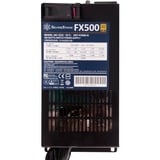 SilverStone FX500 unidad de fuente de alimentación 500 W 20+4 pin ATX Flex ATX Negro, Fuente de alimentación de PC negro, 500 W, 90 - 264 V, 47 - 63 Hz, Activo, 90 W, 500 W