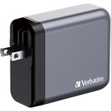Verbatim GNC-140 Universal Negro, Gris Corriente alterna Carga rápida Interior, Cargador gris, Interior, Corriente alterna, 20 V, Negro, Gris