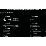 Wera Kraftform Kompakt Zyklop MS1 Carraca Metal/Speed, 1/4" negro/Verde