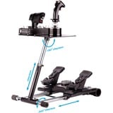 Wheel Stand Pro Deluxe V2 Accesorios y piezas de videoconsolas, Soporte negro, Negro, Acero inoxidable, Pro Flight X-55 Rhino H.O.T.A.S. Pro Flight X52 / X52 Pro HOTAS WARTHOG Pro Flight Rudder