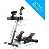 Wheel Stand Pro Deluxe V2 Accesorios y piezas de videoconsolas, Soporte negro, Negro, Acero inoxidable, Pro Flight X-55 Rhino H.O.T.A.S. Pro Flight X52 / X52 Pro HOTAS WARTHOG Pro Flight Rudder