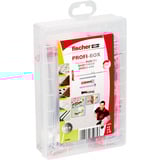 fischer Profi-Box DuoLine + tornillo, Pasador gris claro/Rojo